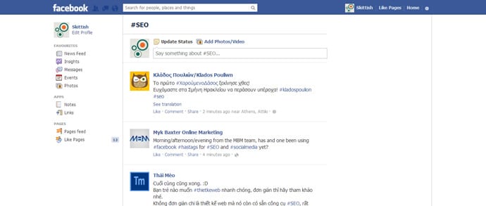 Facebook Hashtags