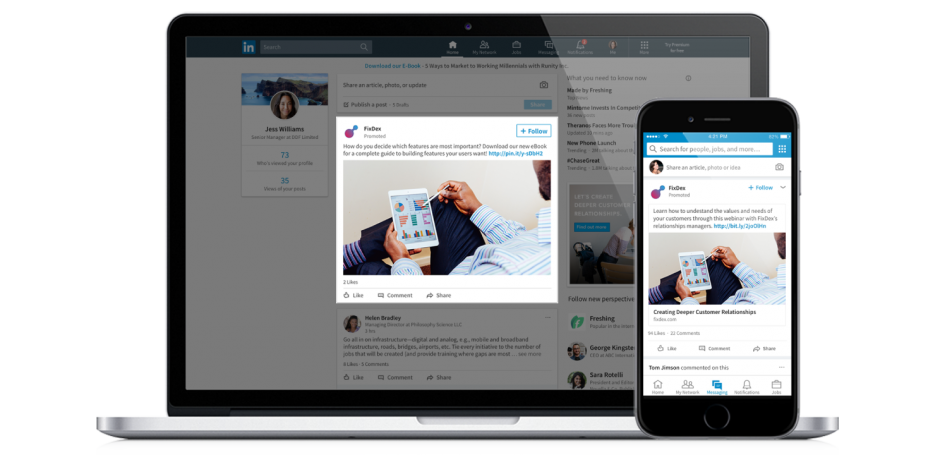 LinkedIn Ads Sponsored Content